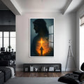 Artronauts Glass Print S | 72x46 cm | 28.3"x18.1" / White Crown of Light– Christian Tempered Glass Wall Art