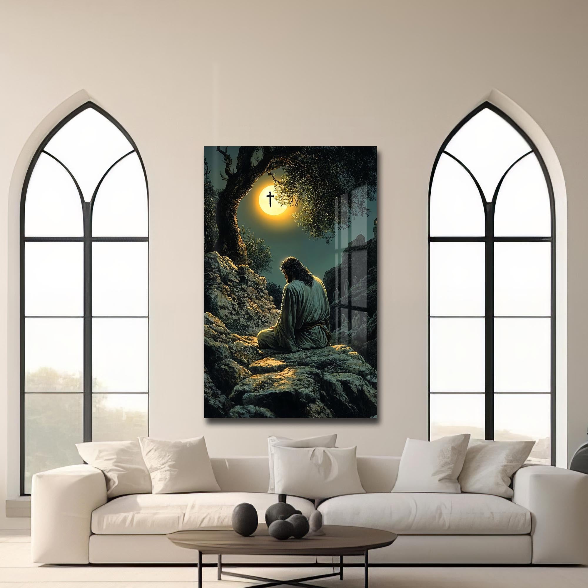 Artronauts Glass Print Gethsemane Silence– Christian Tempered Glass Wall Art