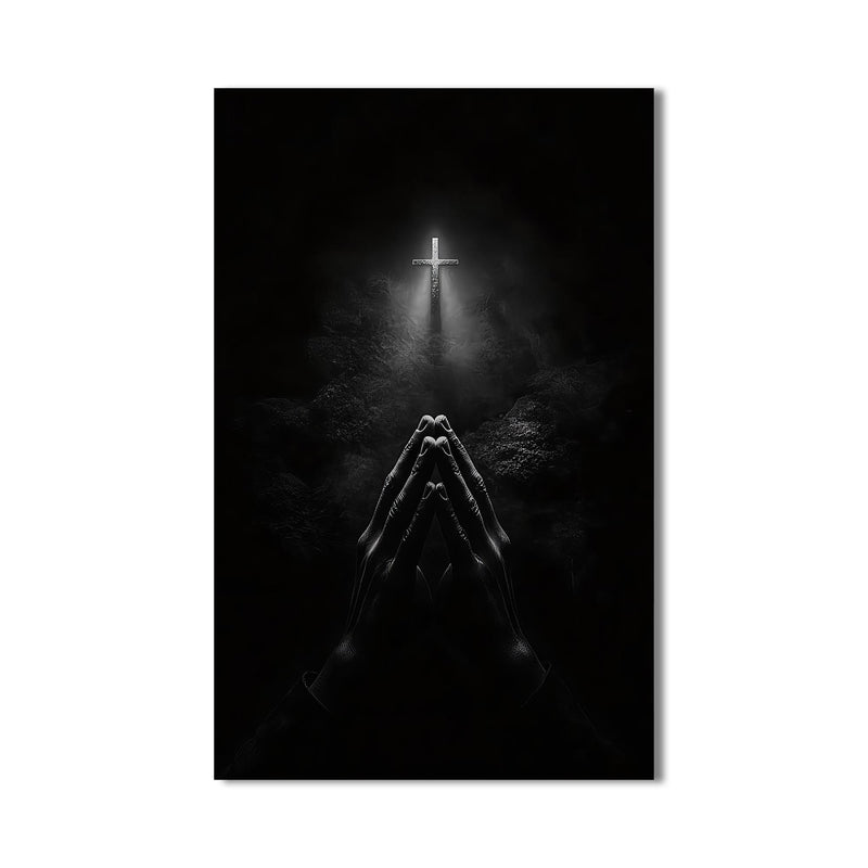 Artronauts Glass Print Prayer in the Dark– Christian Tempered Glass Wall Art