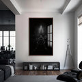 Artronauts Glass Print S | 72x46 cm | 28.3"x18.1" / Walnut Prayer in the Dark– Christian Tempered Glass Wall Art