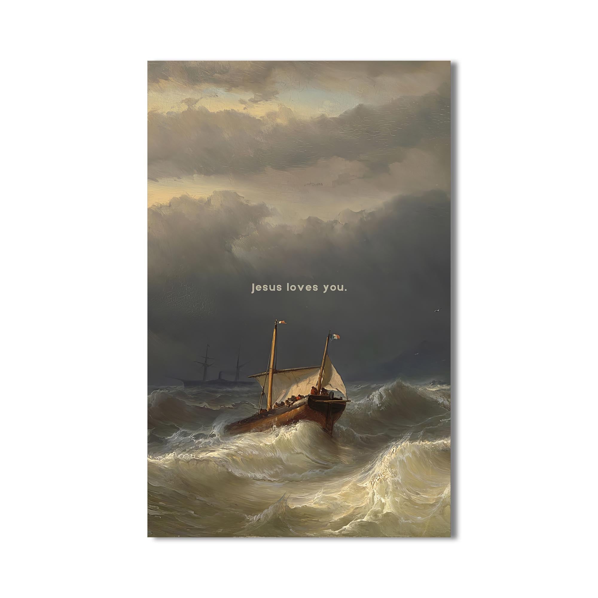 Faith Through the Storm– Christian Tempered Glass Wall Art