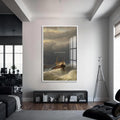 Artronauts Glass Print S | 72x46 cm | 28.3"x18.1" / White Faith Through the Storm– Christian Tempered Glass Wall Art