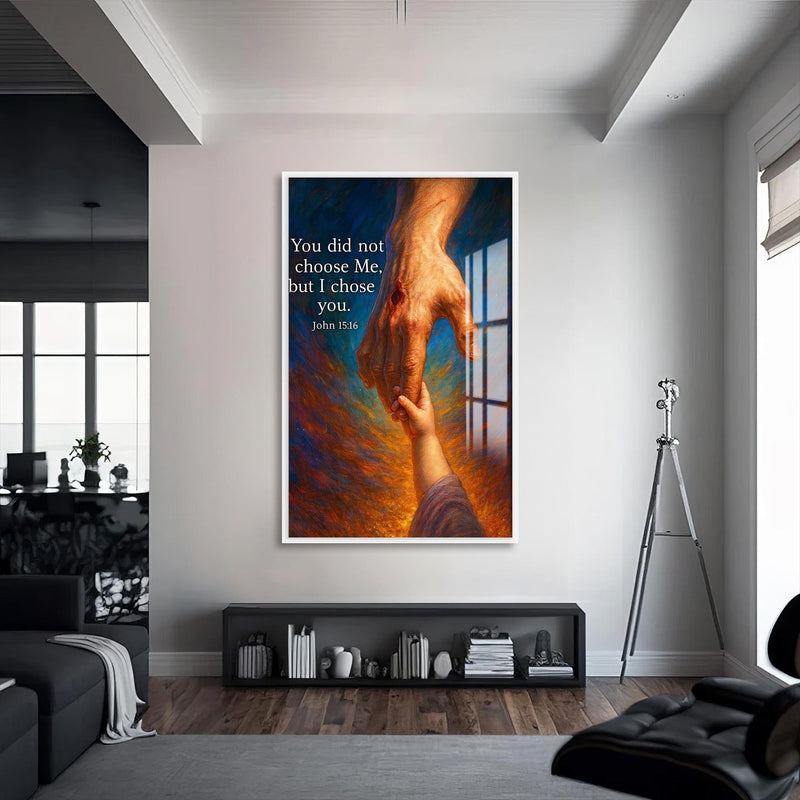 Artronauts Glass Print S | 72x46 cm | 28.3"x18.1" / White Chosen by Grace– Christian Tempered Glass Wall Art