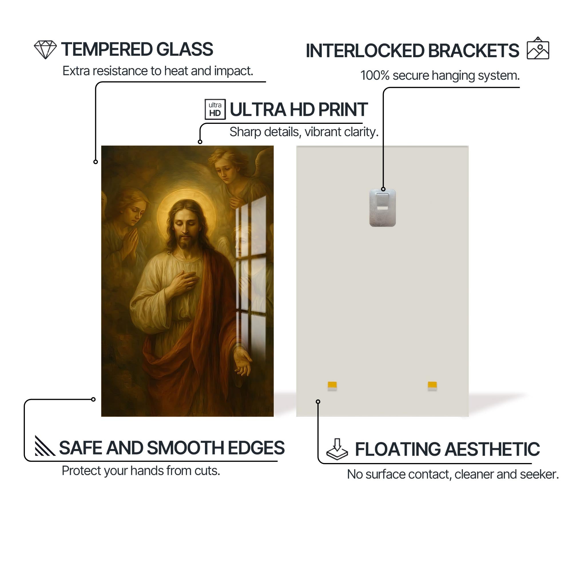 Artronauts Glass Print The Call of Mercy– Christian Tempered Glass Wall Art