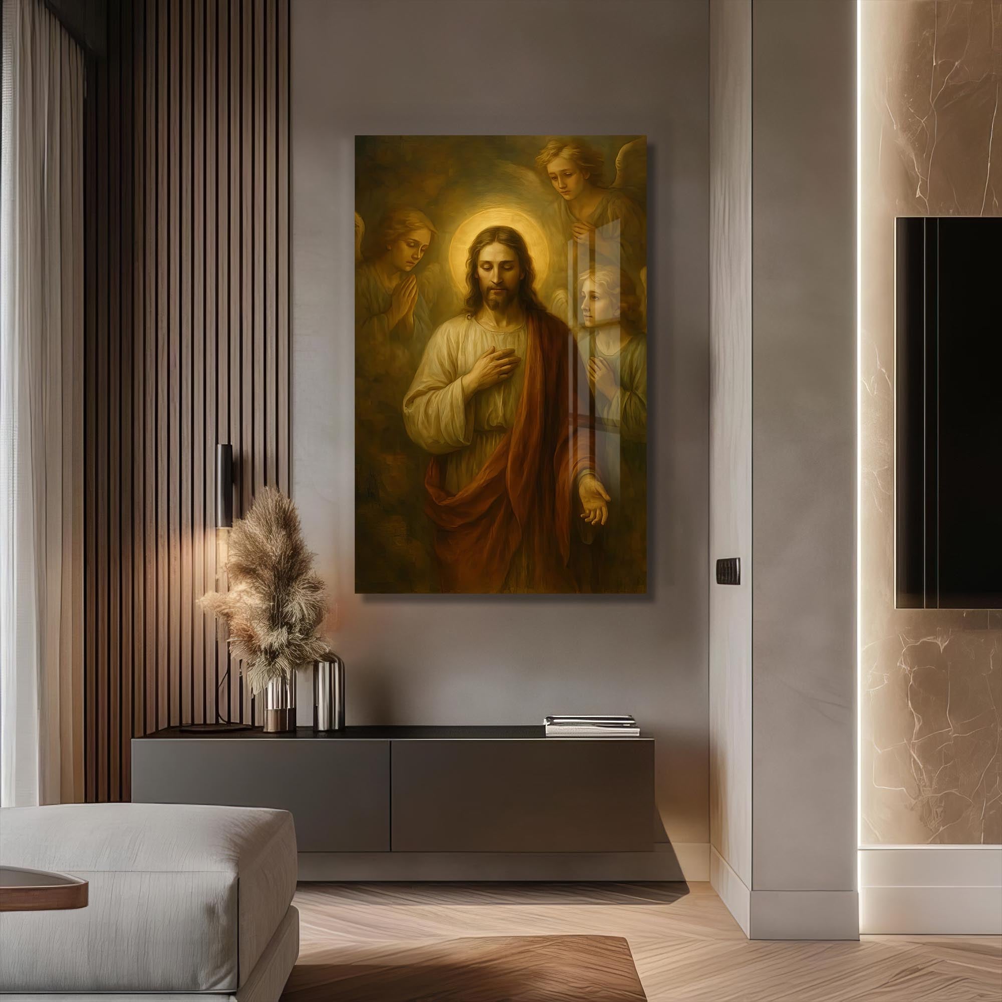 Artronauts Glass Print The Call of Mercy– Christian Tempered Glass Wall Art