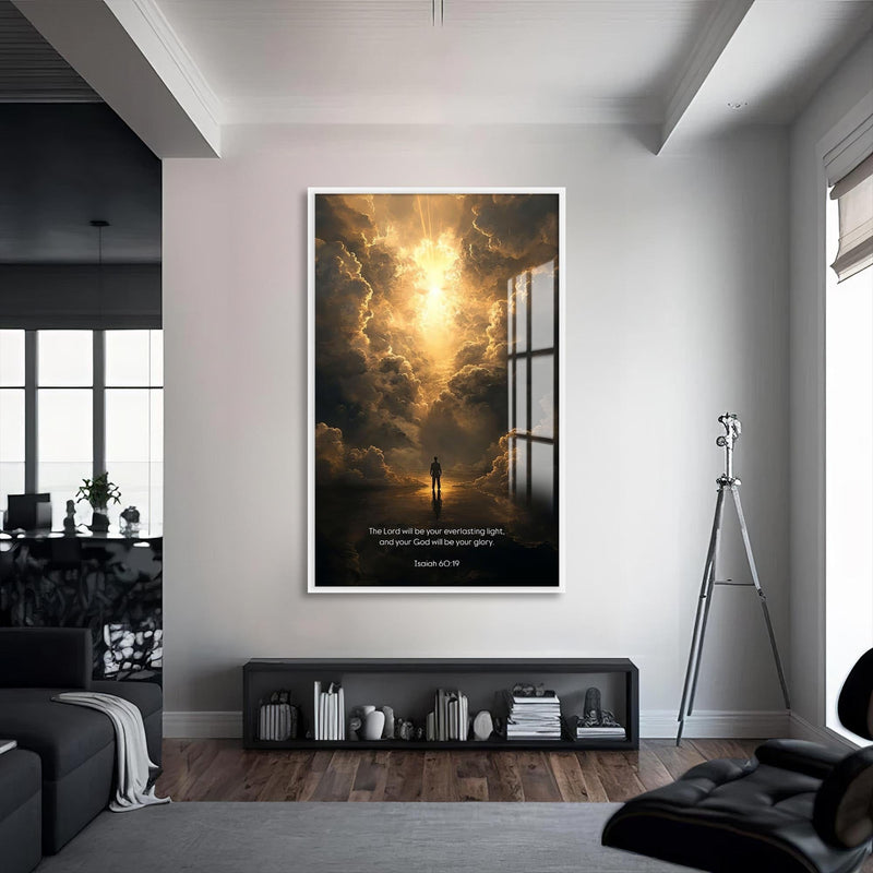Artronauts Glass Print S | 72x46 cm | 28.3"x18.1" / White Everlasting Light– Christian Tempered Glass Wall Art