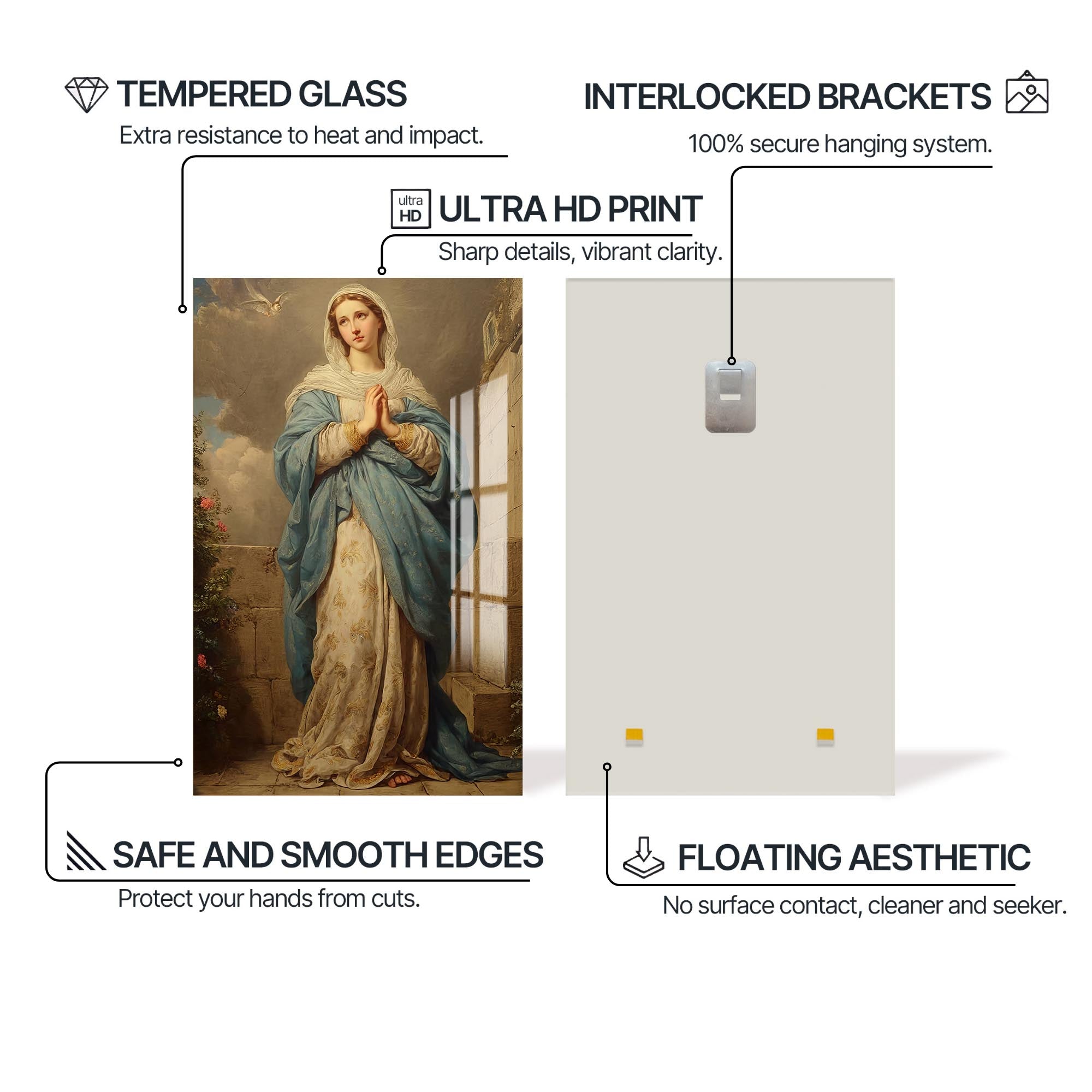 Artronauts Glass Print Blessed Serenity– Christian Tempered Glass Wall Art