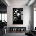 Artronauts Glass Print S | 72x46 cm | 28.3"x18.1" / Walnut Crown of Sorrow– Christian Tempered Glass Wall Art
