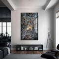 Artronauts Glass Print S | 72x46 cm | 28.3"x18.1" / Black Heaven Unveiled– Christian Tempered Glass Wall Art