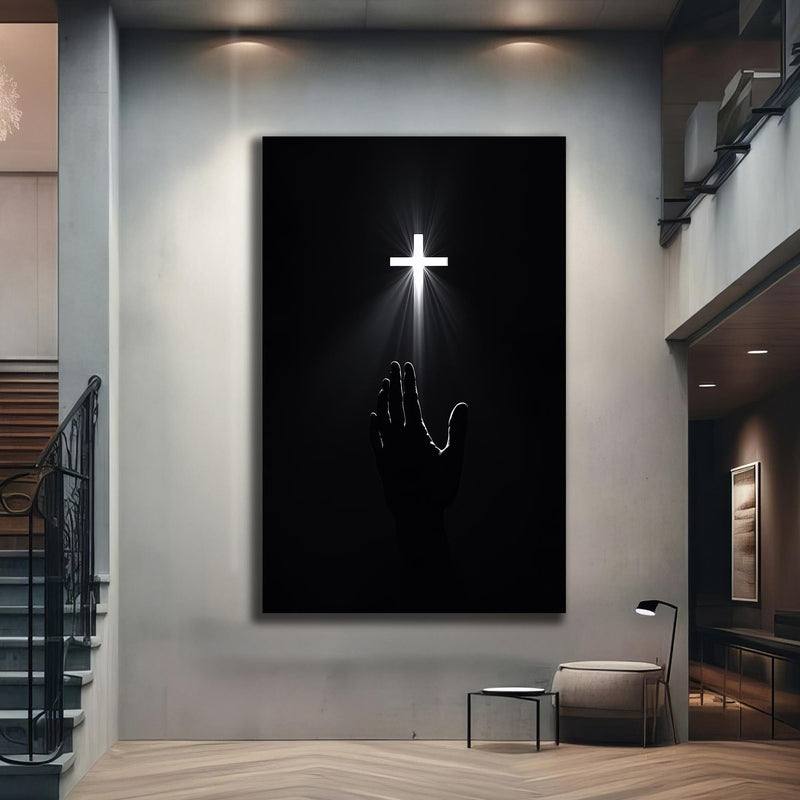 Artronauts Glass Print Reach for the Light– Christian Tempered Glass Wall Art
