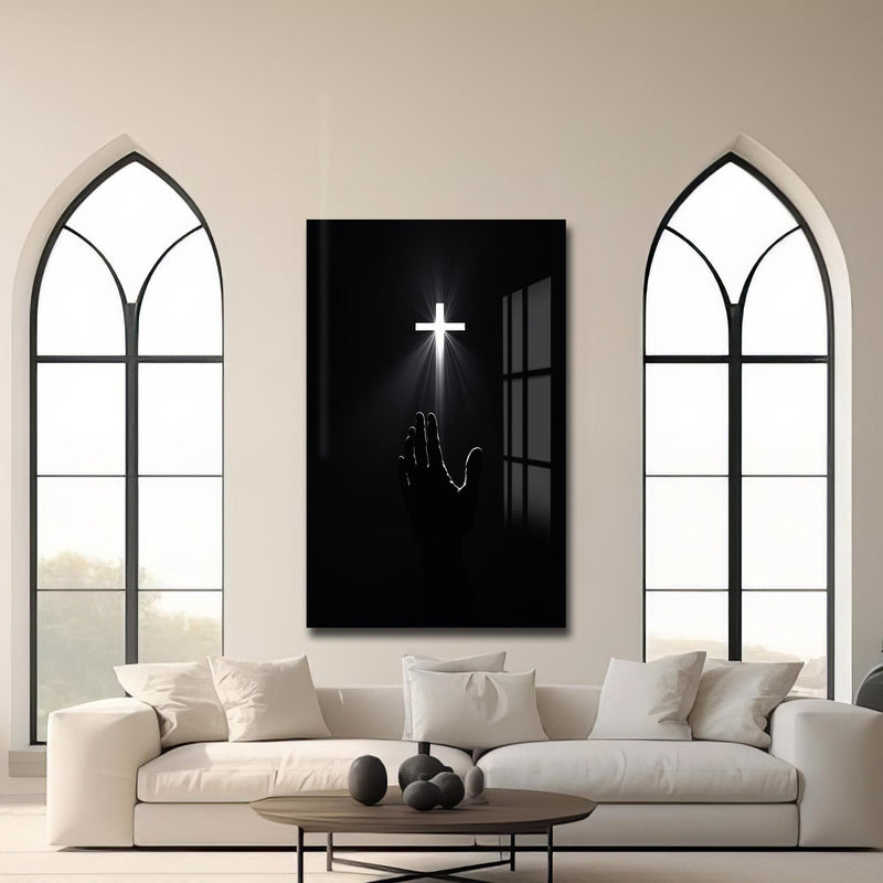 Artronauts Glass Print Reach for the Light– Christian Tempered Glass Wall Art