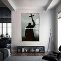 Artronauts Glass Print S | 72x46 cm | 28.3"x18.1" / Gold Jesus Is the Way– Christian Tempered Glass Wall Art