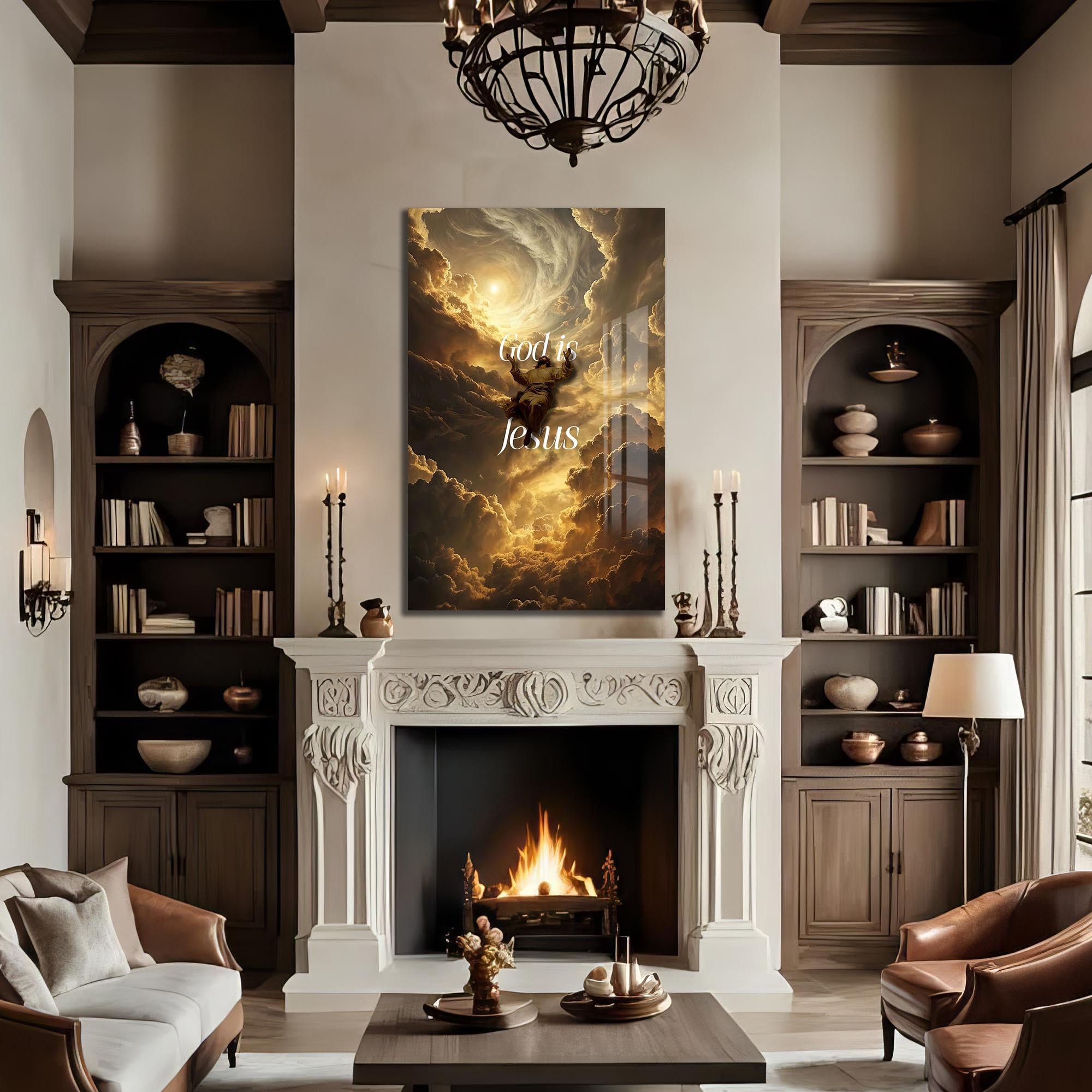 Artronauts Glass Print Christ Ascending in Light– Christian Tempered Glass Wall Art