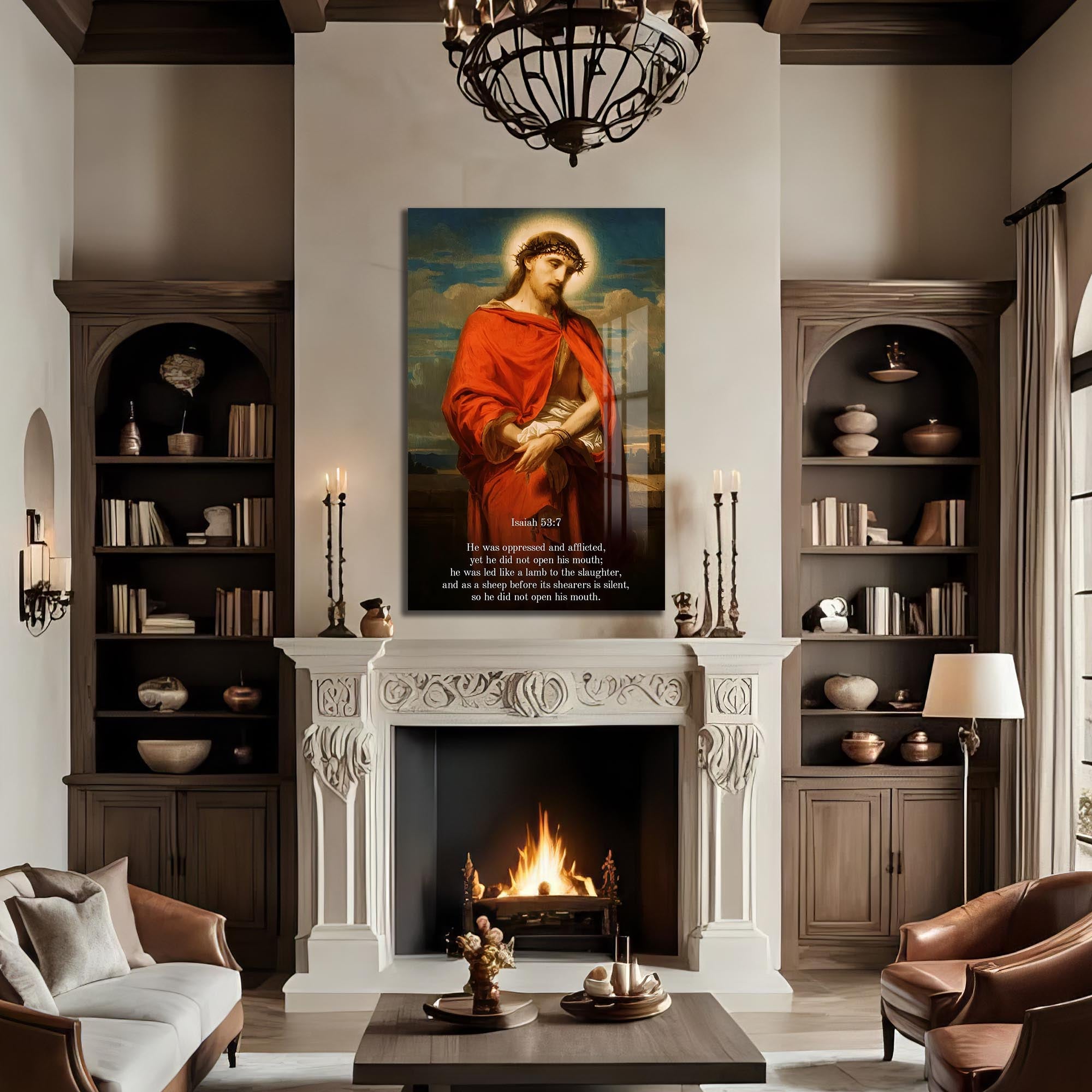 Artronauts Glass Print Christ with Halo– Christian Tempered Glass Wall Art