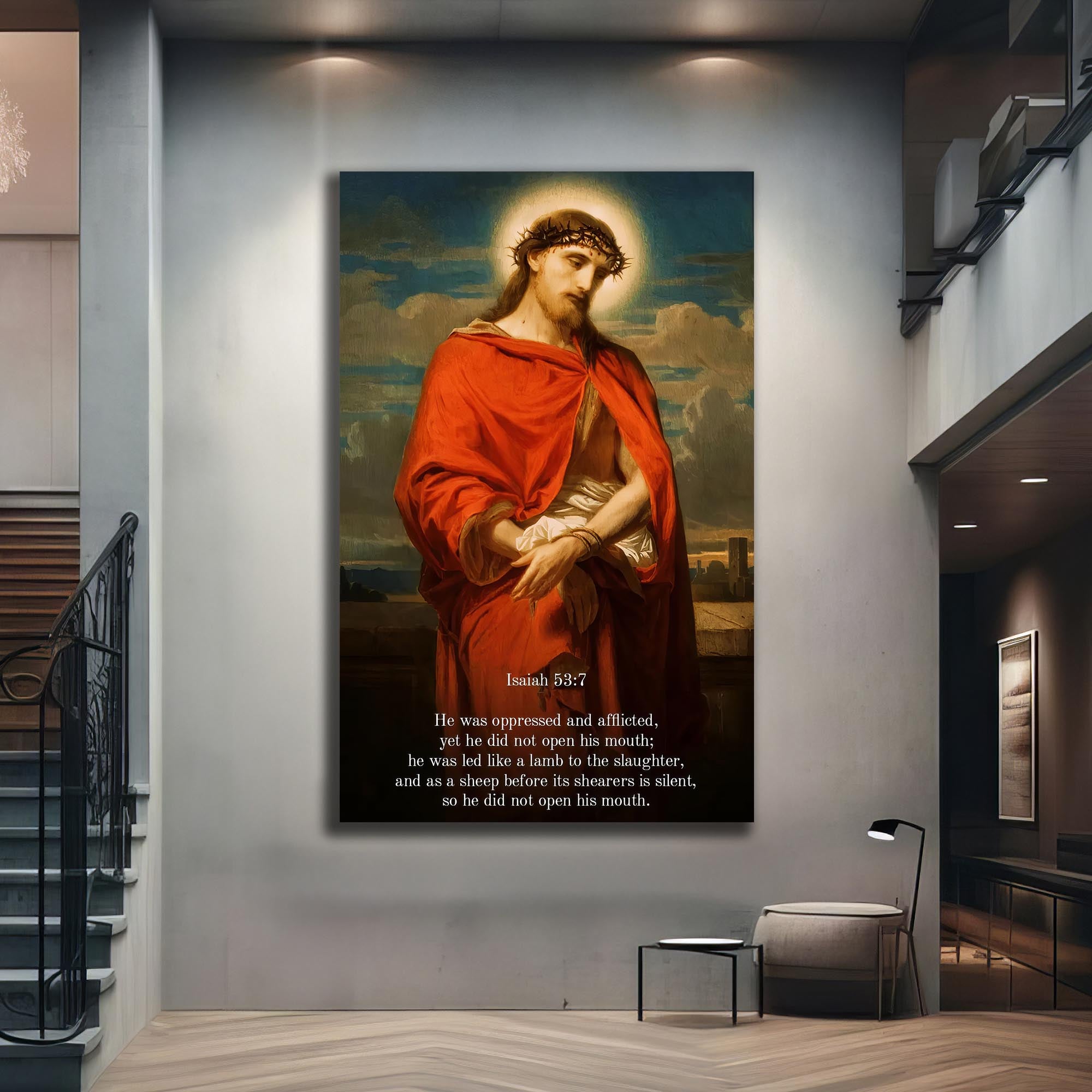 Artronauts Glass Print Christ with Halo– Christian Tempered Glass Wall Art