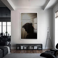 Artronauts Glass Print S | 72x46 cm | 28.3"x18.1" / White Crown of Thorns Silhouette– Christian Tempered Glass Wall Art