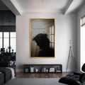 Artronauts Glass Print S | 72x46 cm | 28.3"x18.1" / Gold Crown of Thorns Silhouette– Christian Tempered Glass Wall Art