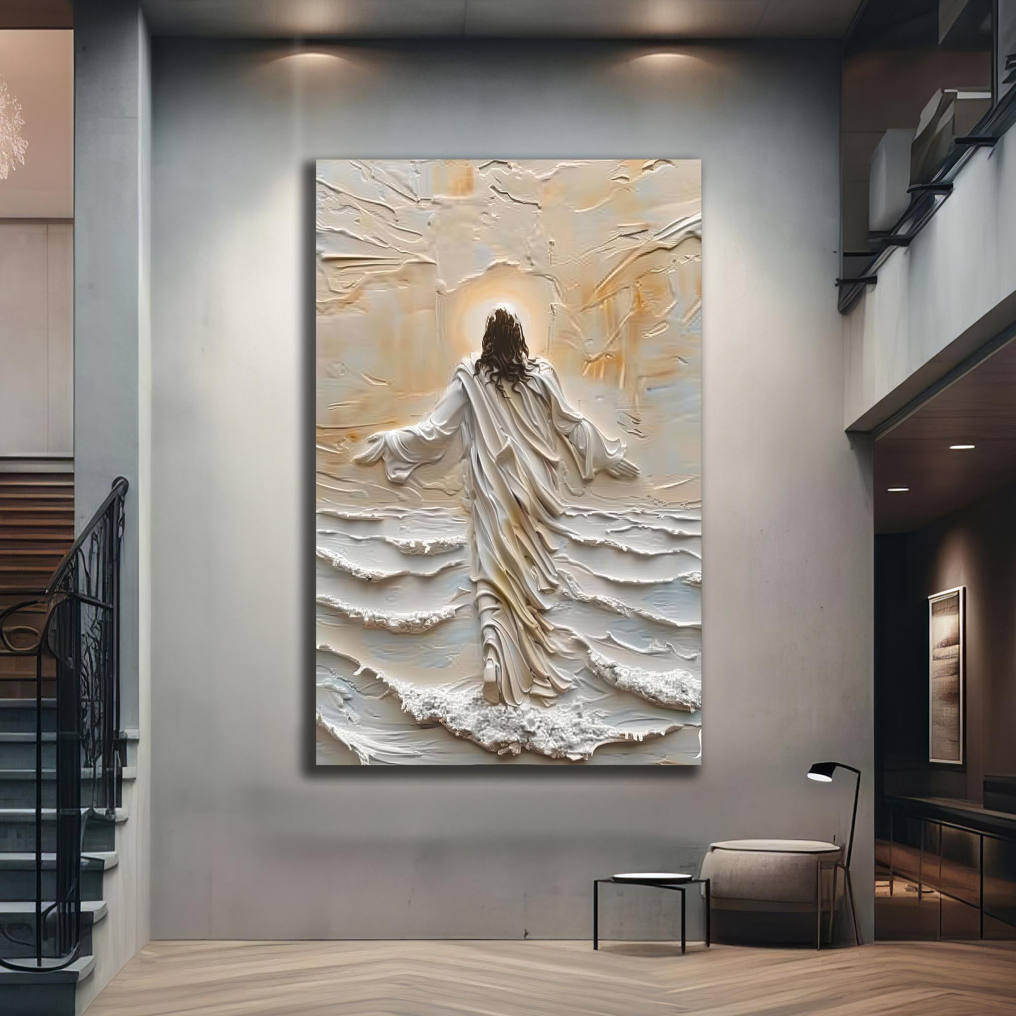 Artronauts Glass Print Christ Walking Through  Light– Christian Tempered Glass Wall Art