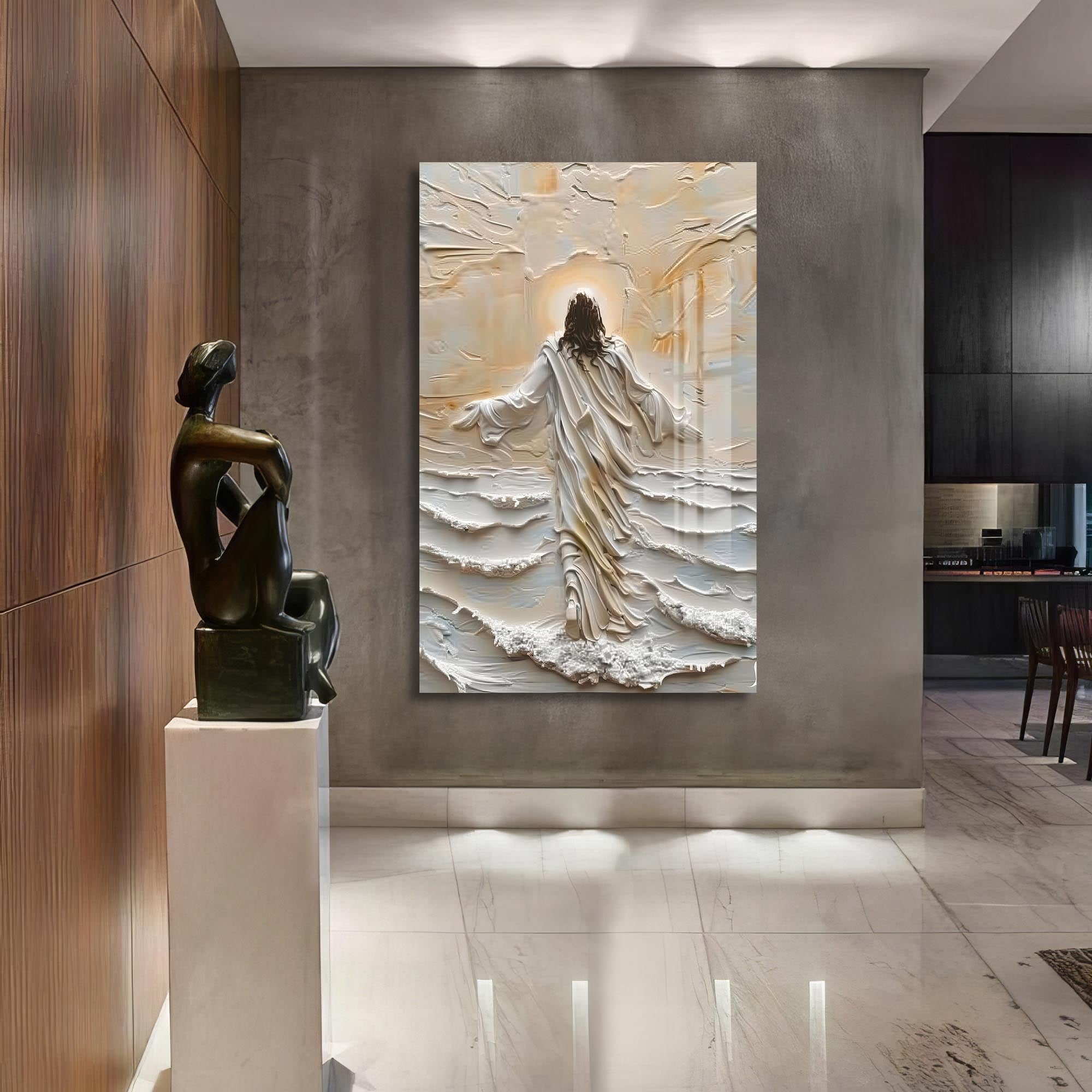 Artronauts Glass Print Christ Walking Through  Light– Christian Tempered Glass Wall Art