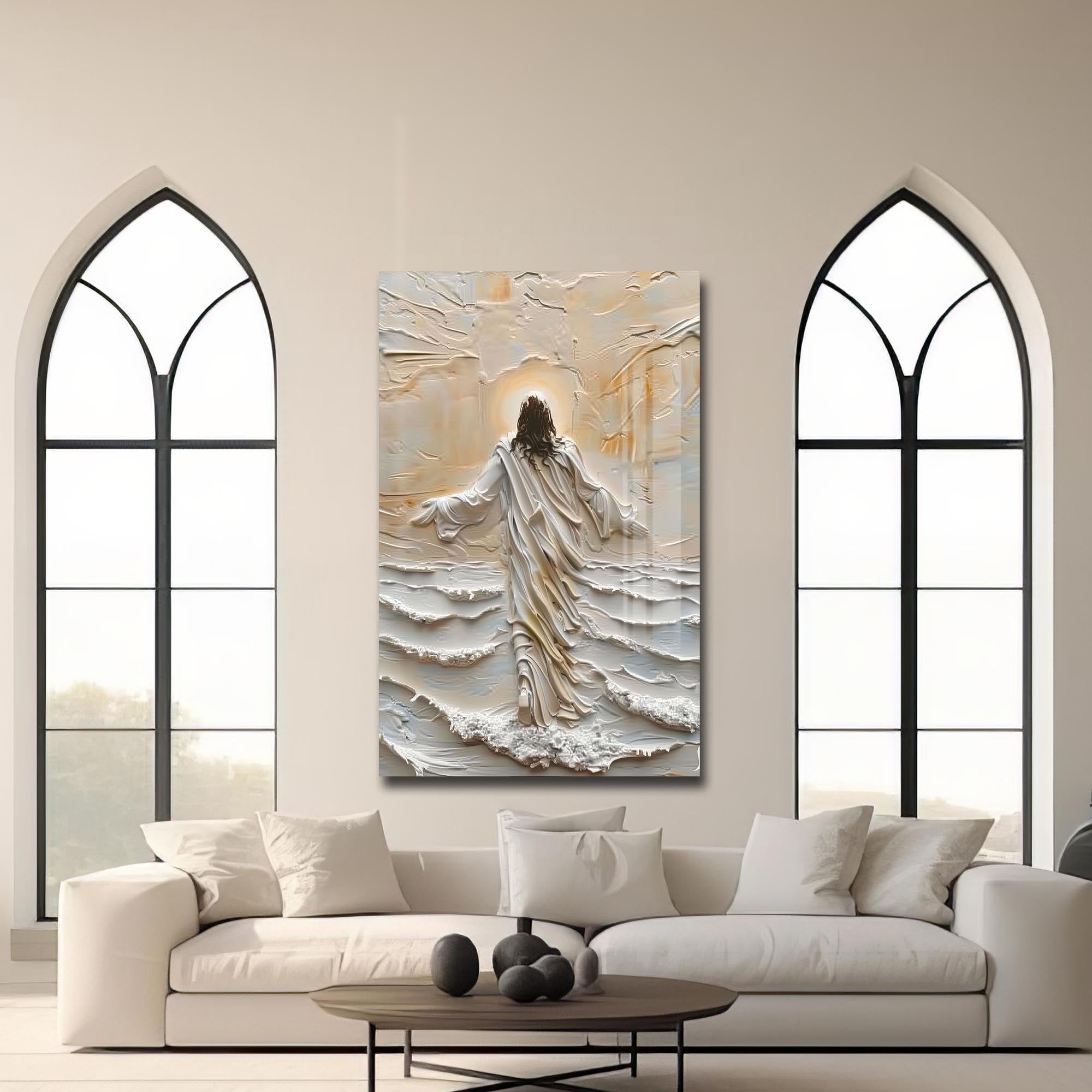 Artronauts Glass Print Christ Walking Through  Light– Christian Tempered Glass Wall Art