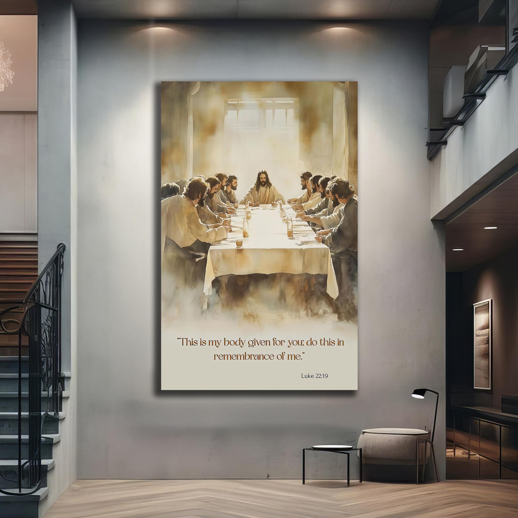 Artronauts Glass Print The Last Supper Scene– Christian Tempered Glass Wall Art