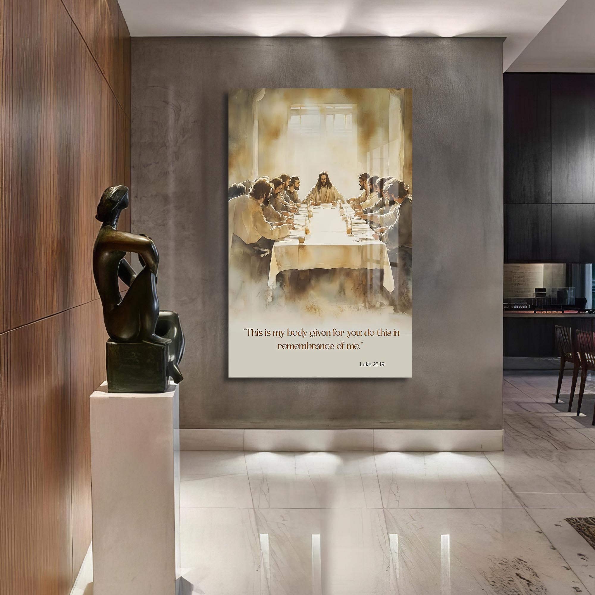 Artronauts Glass Print The Last Supper Scene– Christian Tempered Glass Wall Art