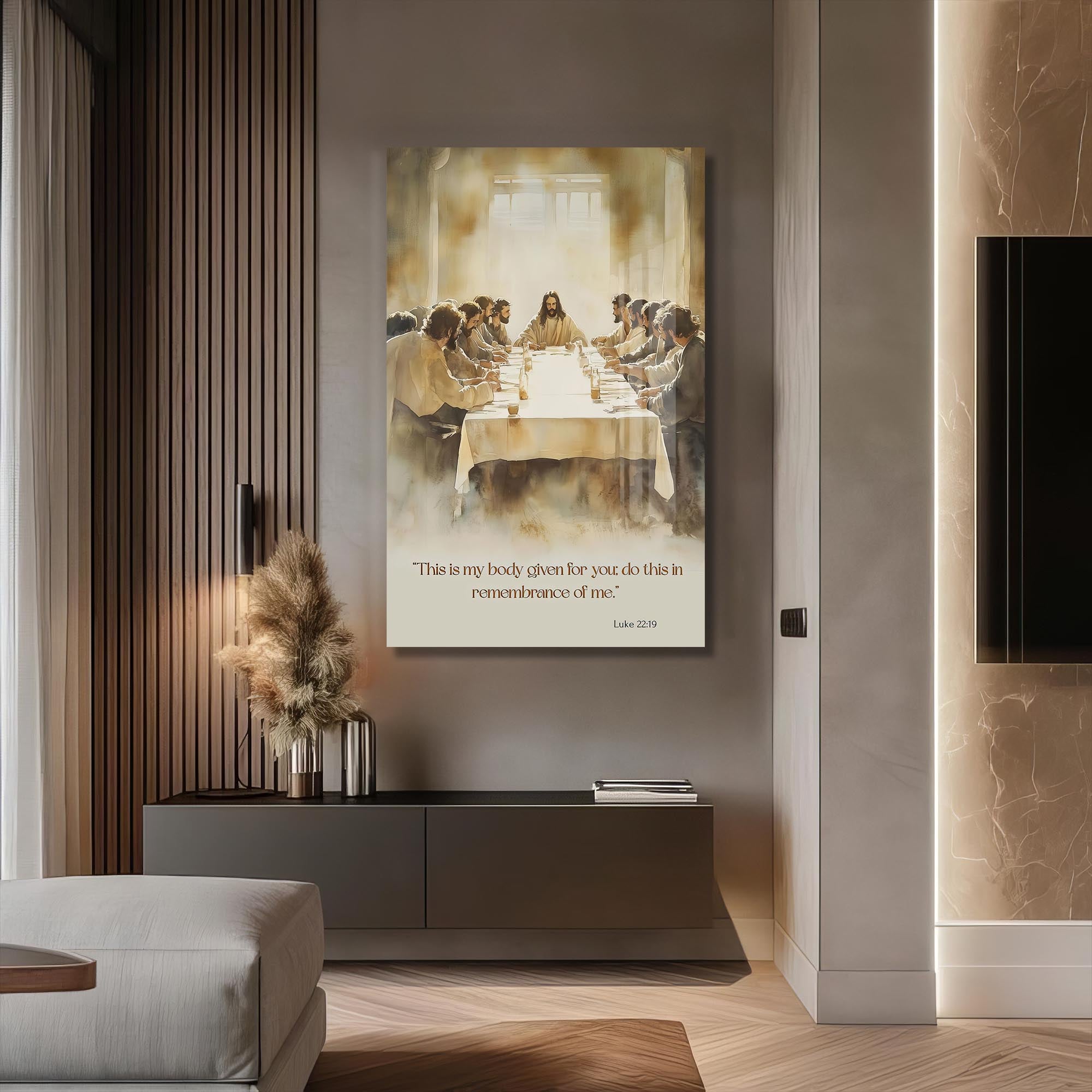 Artronauts Glass Print The Last Supper Scene– Christian Tempered Glass Wall Art