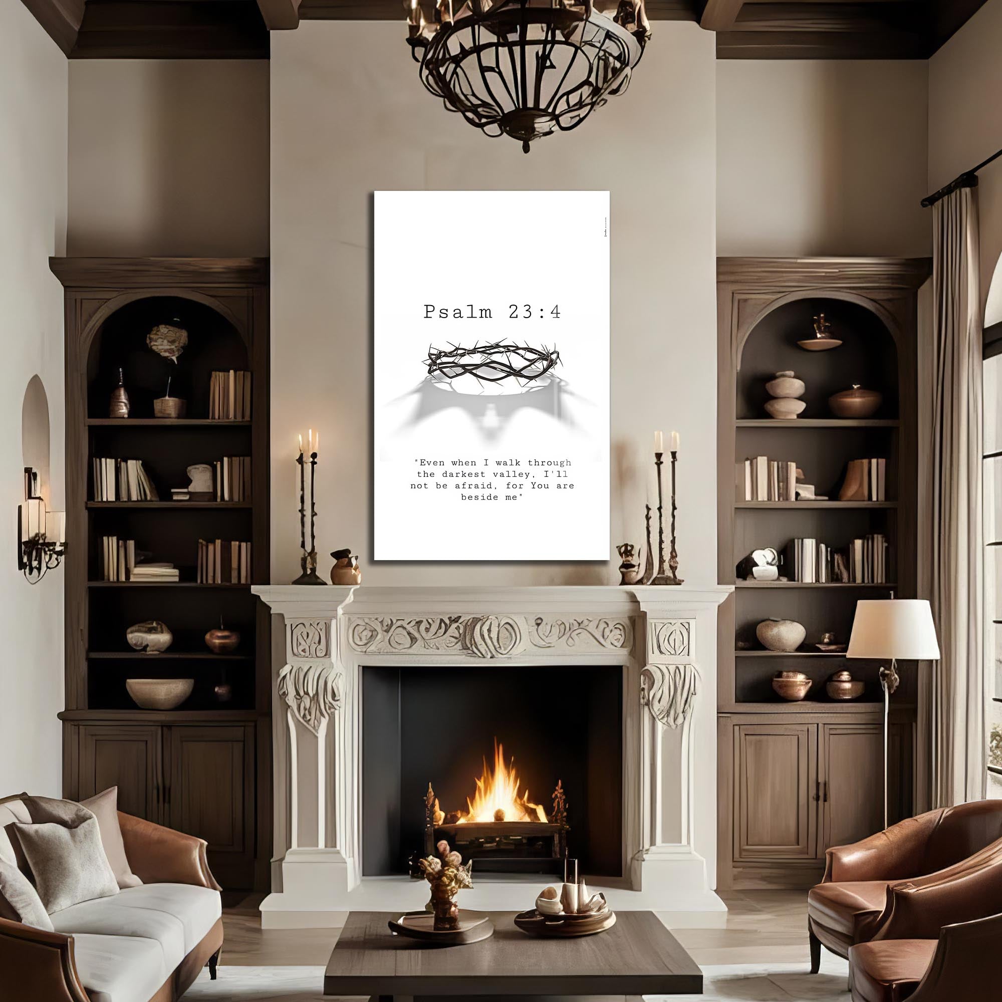 Artronauts Glass Print Psalm 23– Christian Tempered Glass Wall Art