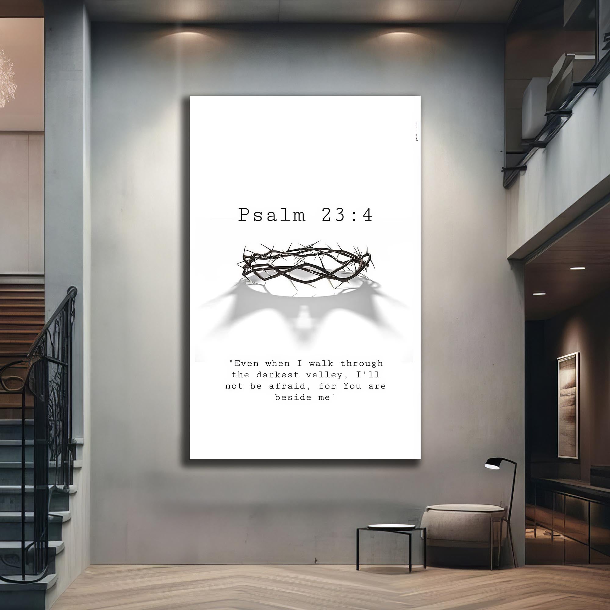 Artronauts Glass Print Psalm 23– Christian Tempered Glass Wall Art