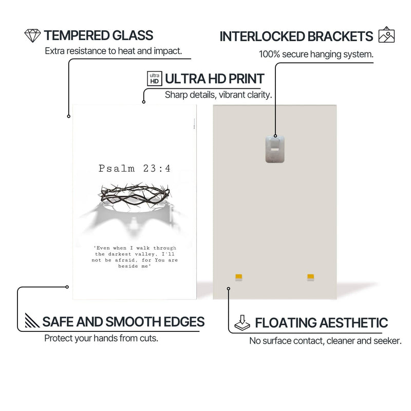 Artronauts Glass Print Psalm 23– Christian Tempered Glass Wall Art