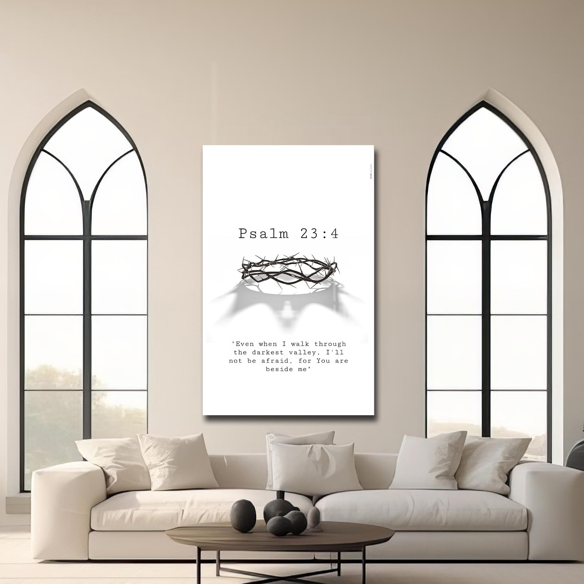 Artronauts Glass Print Psalm 23– Christian Tempered Glass Wall Art