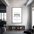 Artronauts Glass Print S | 72x46 cm | 28.3"x18.1" / Black Psalm 23– Christian Tempered Glass Wall Art