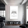 Artronauts Glass Print S | 72x46 cm | 28.3"x18.1" / White Psalm 23– Christian Tempered Glass Wall Art
