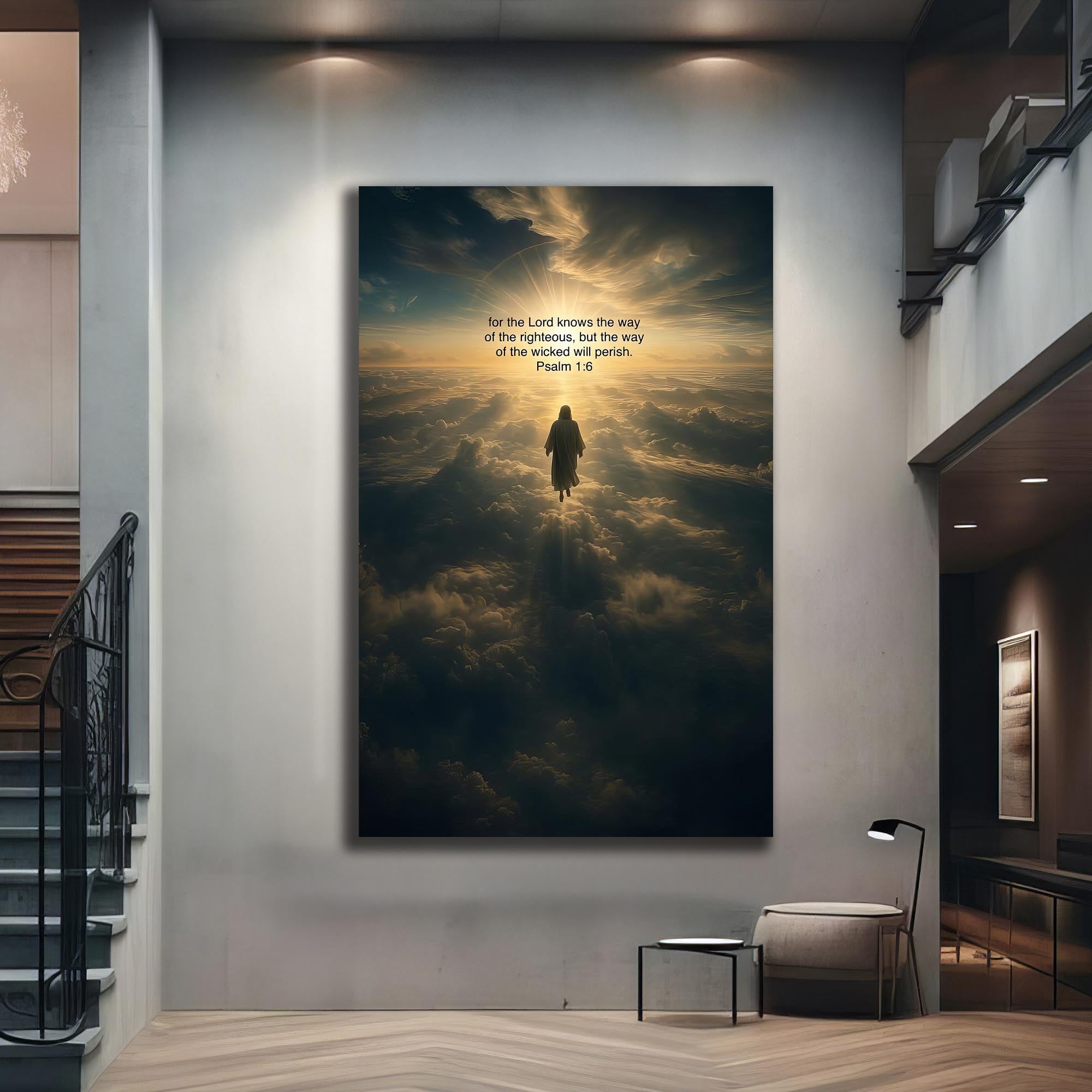 Artronauts Glass Print Christ Walking Toward Heaven– Christian Tempered Glass Wall Art