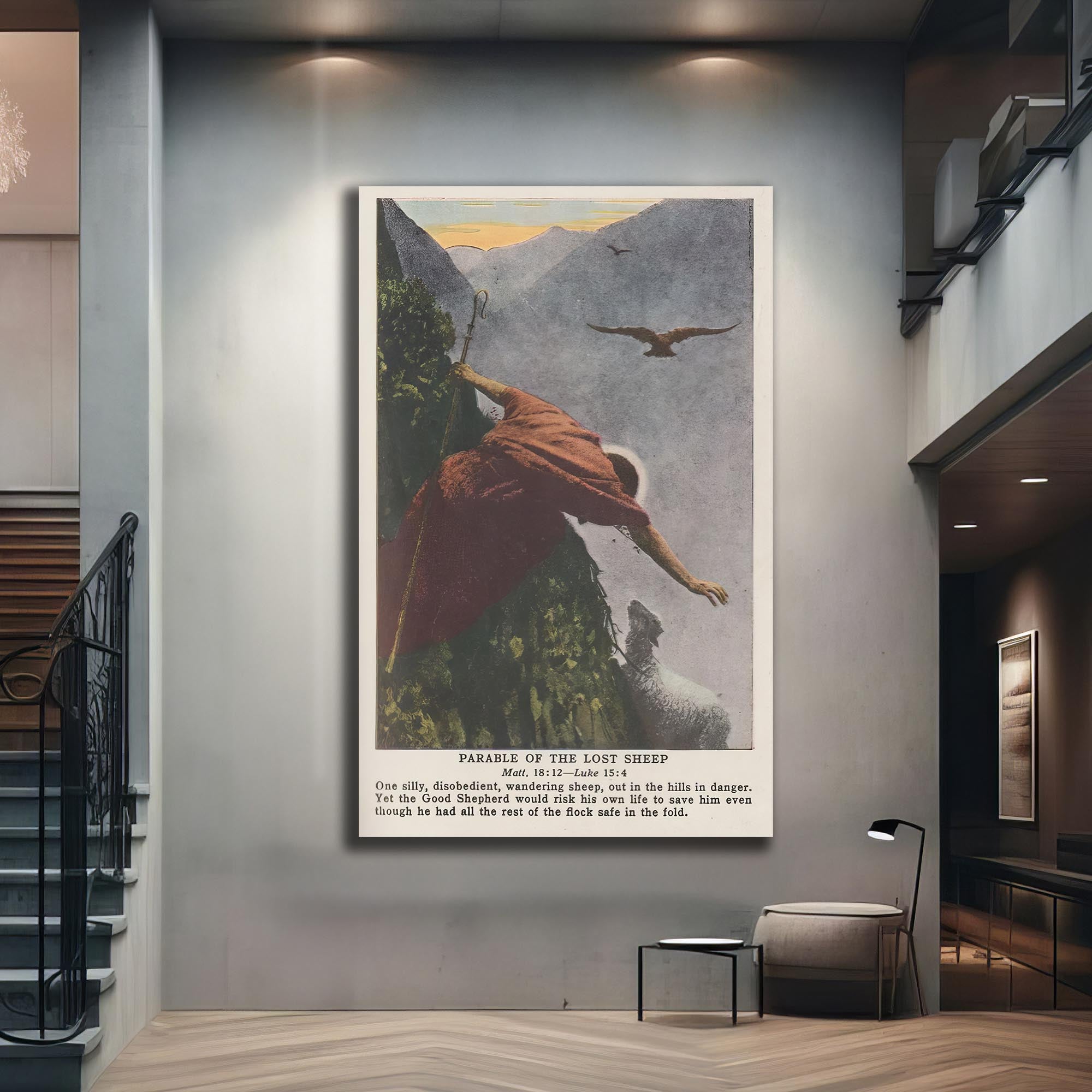 Artronauts Glass Print Parable of the Lost Sheep– Christian Tempered Glass Wall Art