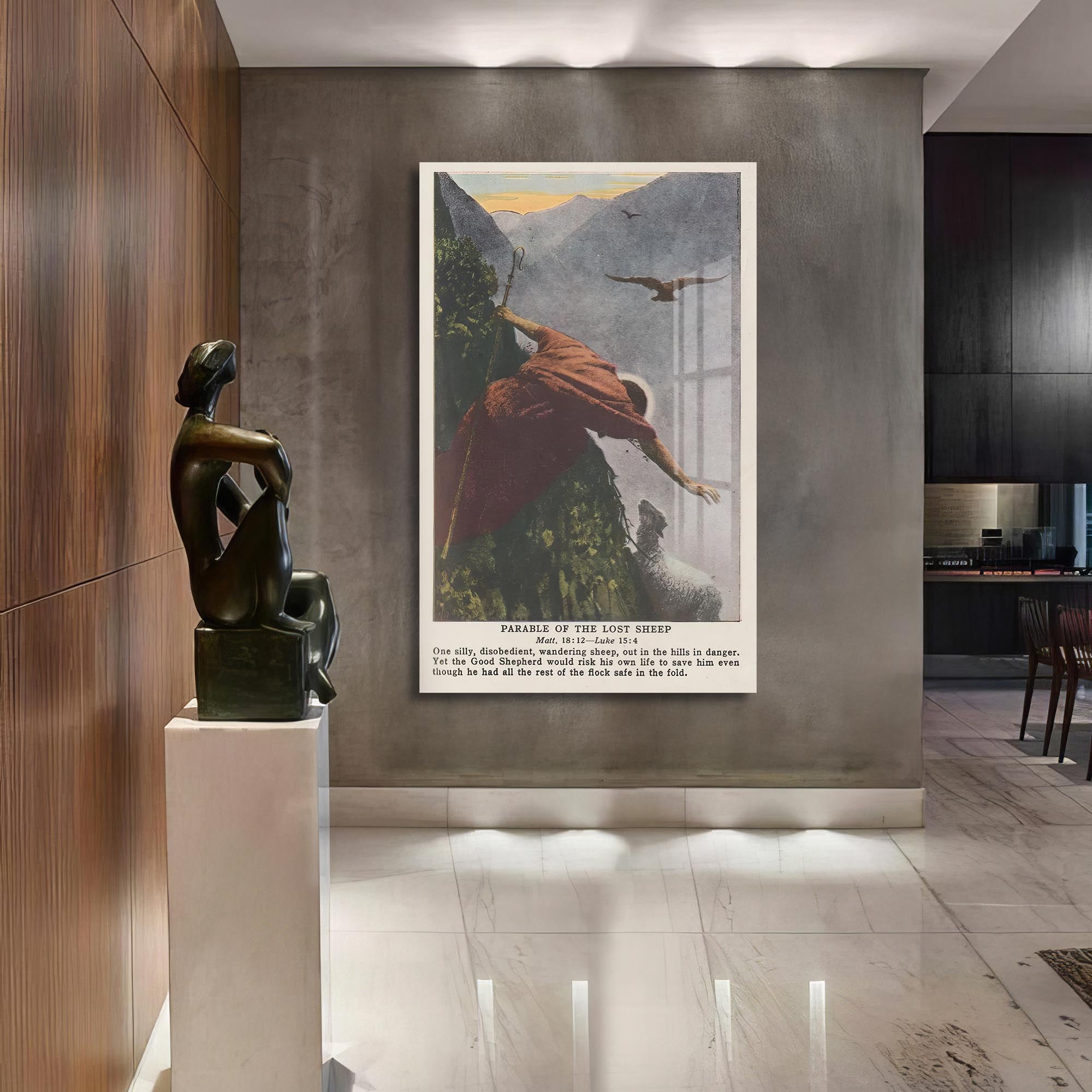 Artronauts Glass Print Parable of the Lost Sheep– Christian Tempered Glass Wall Art