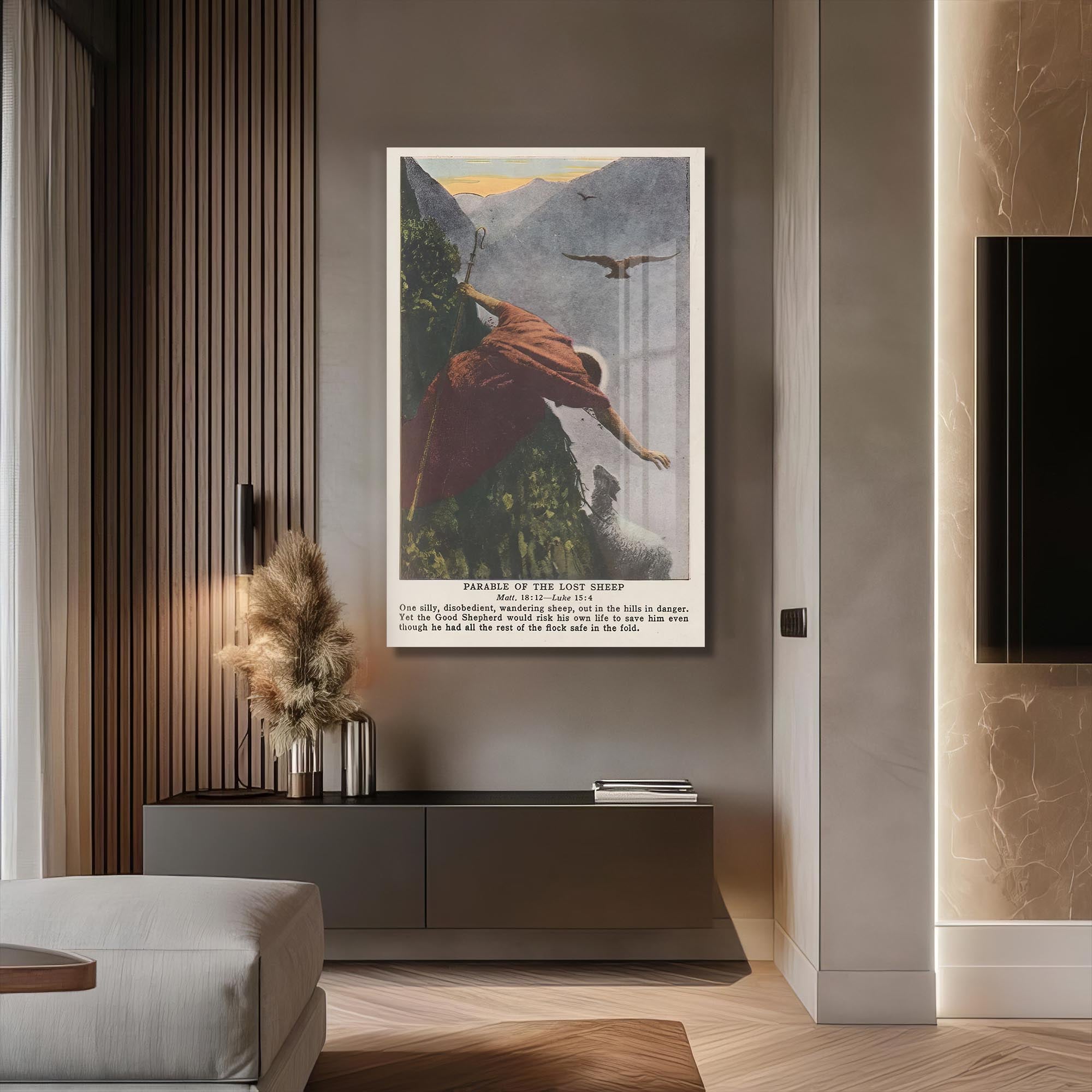 Artronauts Glass Print Parable of the Lost Sheep– Christian Tempered Glass Wall Art