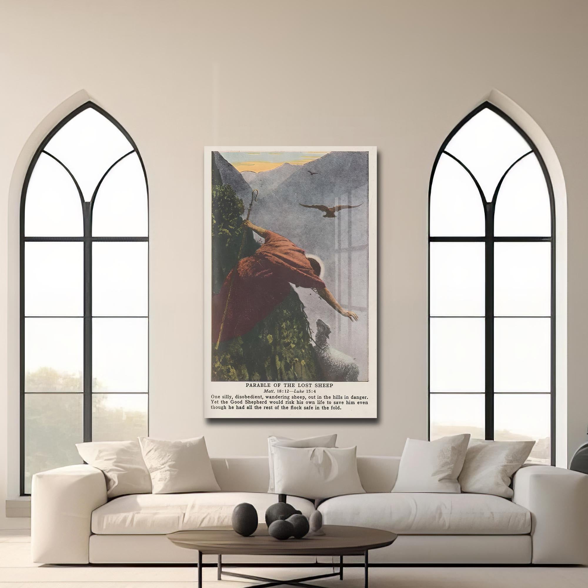 Artronauts Glass Print Parable of the Lost Sheep– Christian Tempered Glass Wall Art