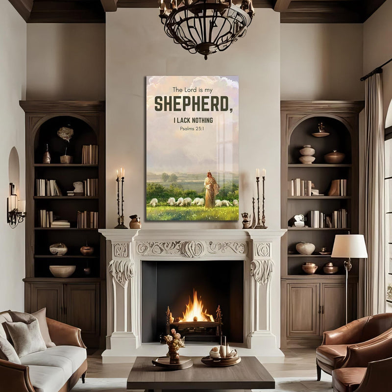 Artronauts Glass Print The Lord Is My Shepherd– Christian Tempered Glass Wall Art