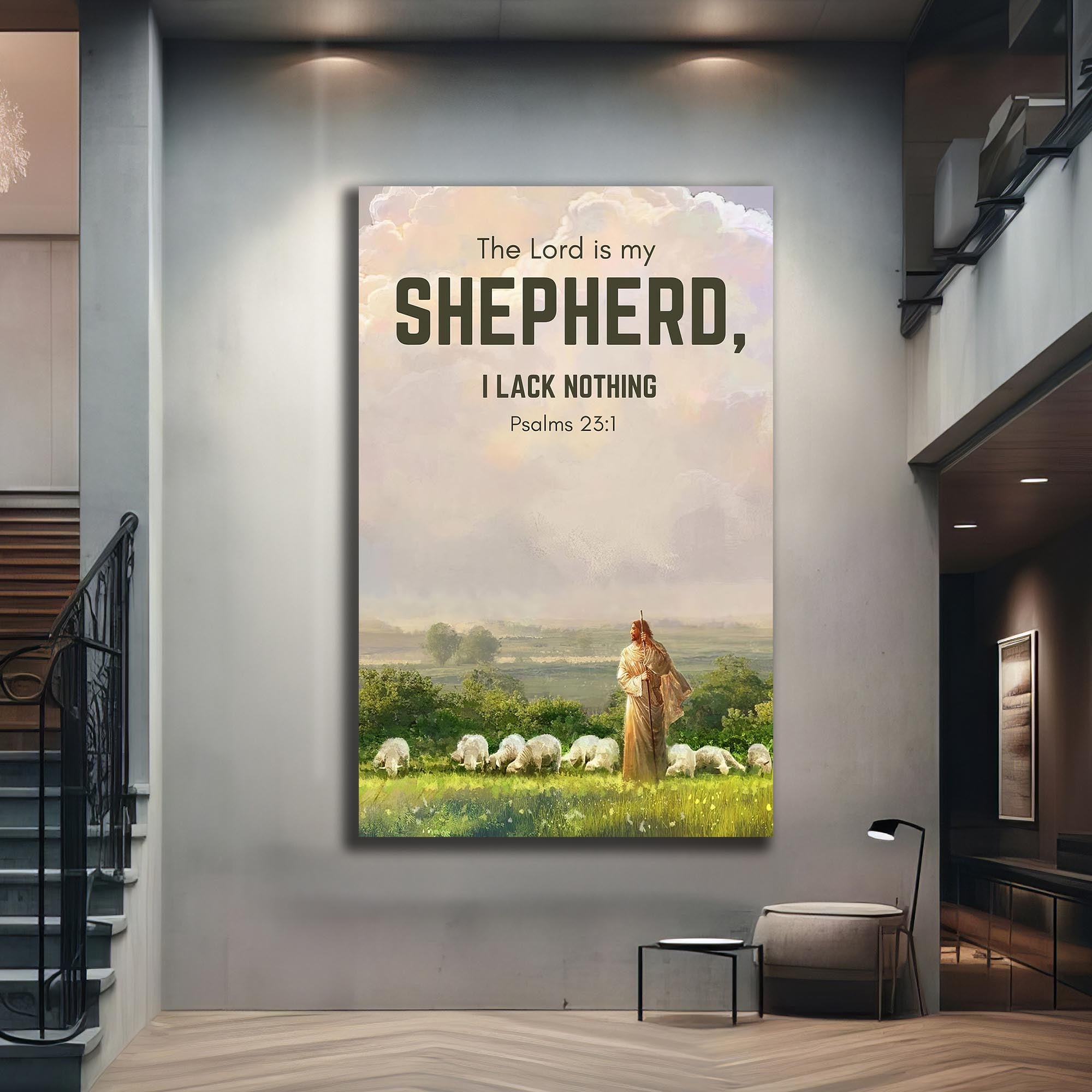 Artronauts Glass Print The Lord Is My Shepherd– Christian Tempered Glass Wall Art