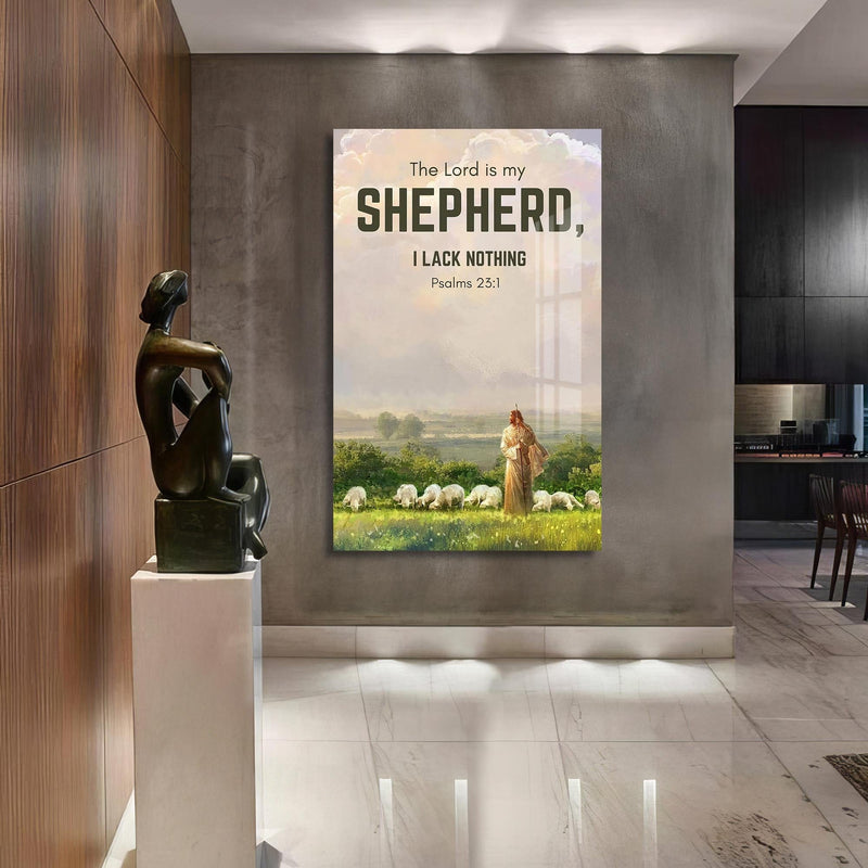Artronauts Glass Print The Lord Is My Shepherd– Christian Tempered Glass Wall Art