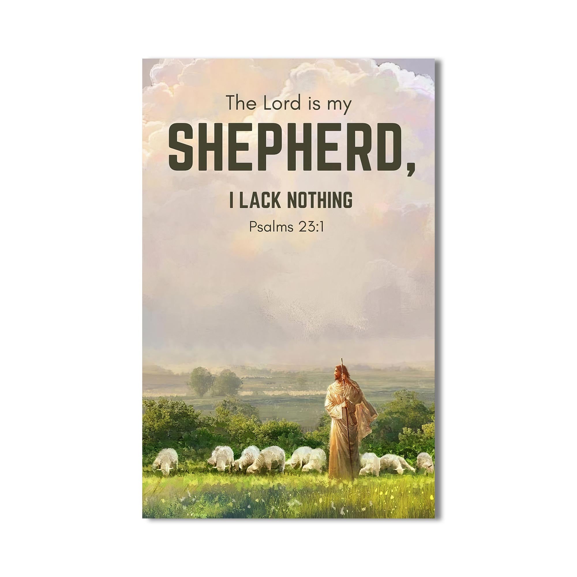 Artronauts Glass Print The Lord Is My Shepherd– Christian Tempered Glass Wall Art