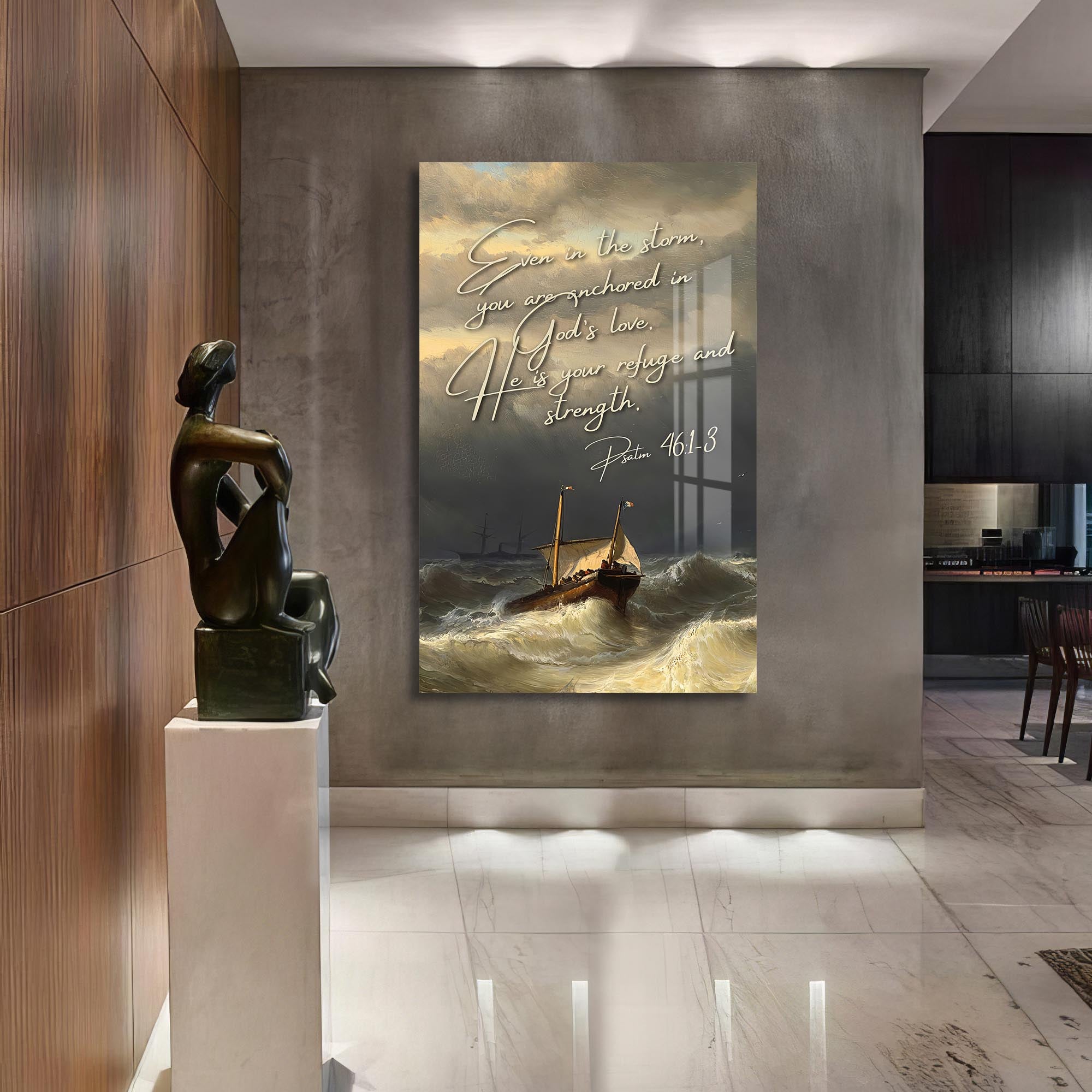 Artronauts Glass Print Anchor in the Storm– Christian Tempered Glass Wall Art