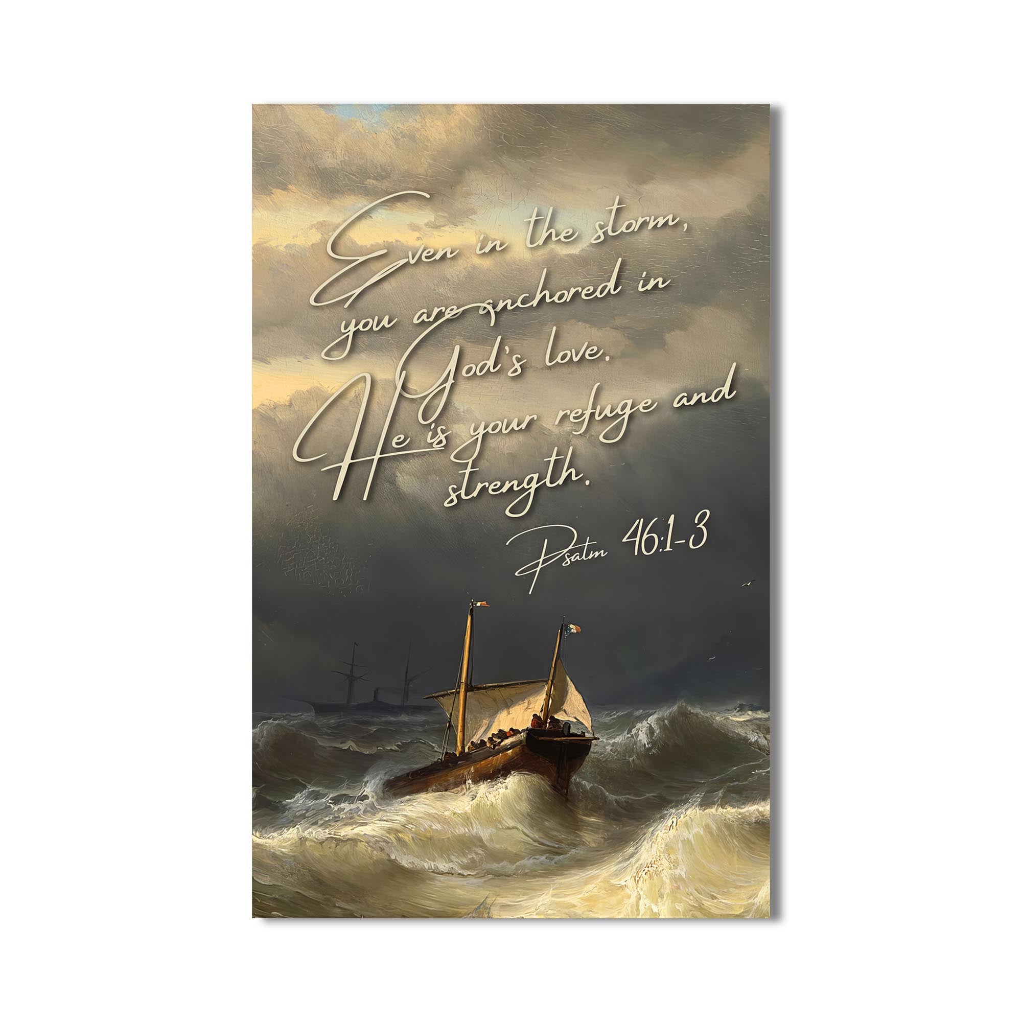 Artronauts Glass Print Anchor in the Storm– Christian Tempered Glass Wall Art