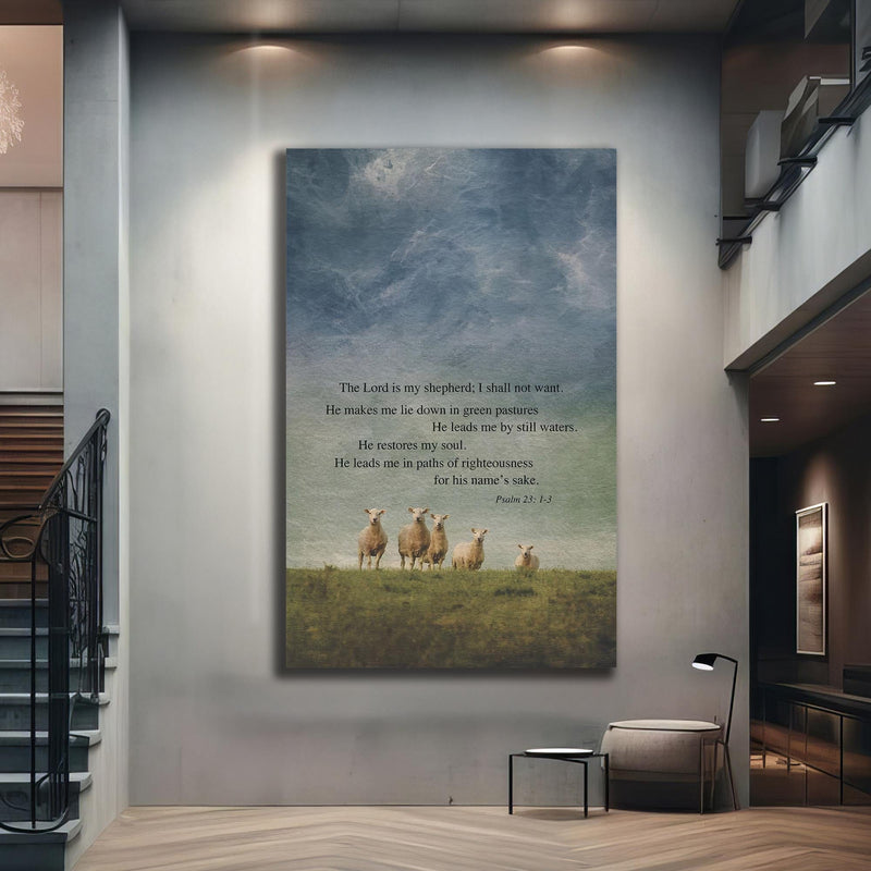 Artronauts Glass Print Psalm 23 Still Waters– Christian Tempered Glass Wall Art