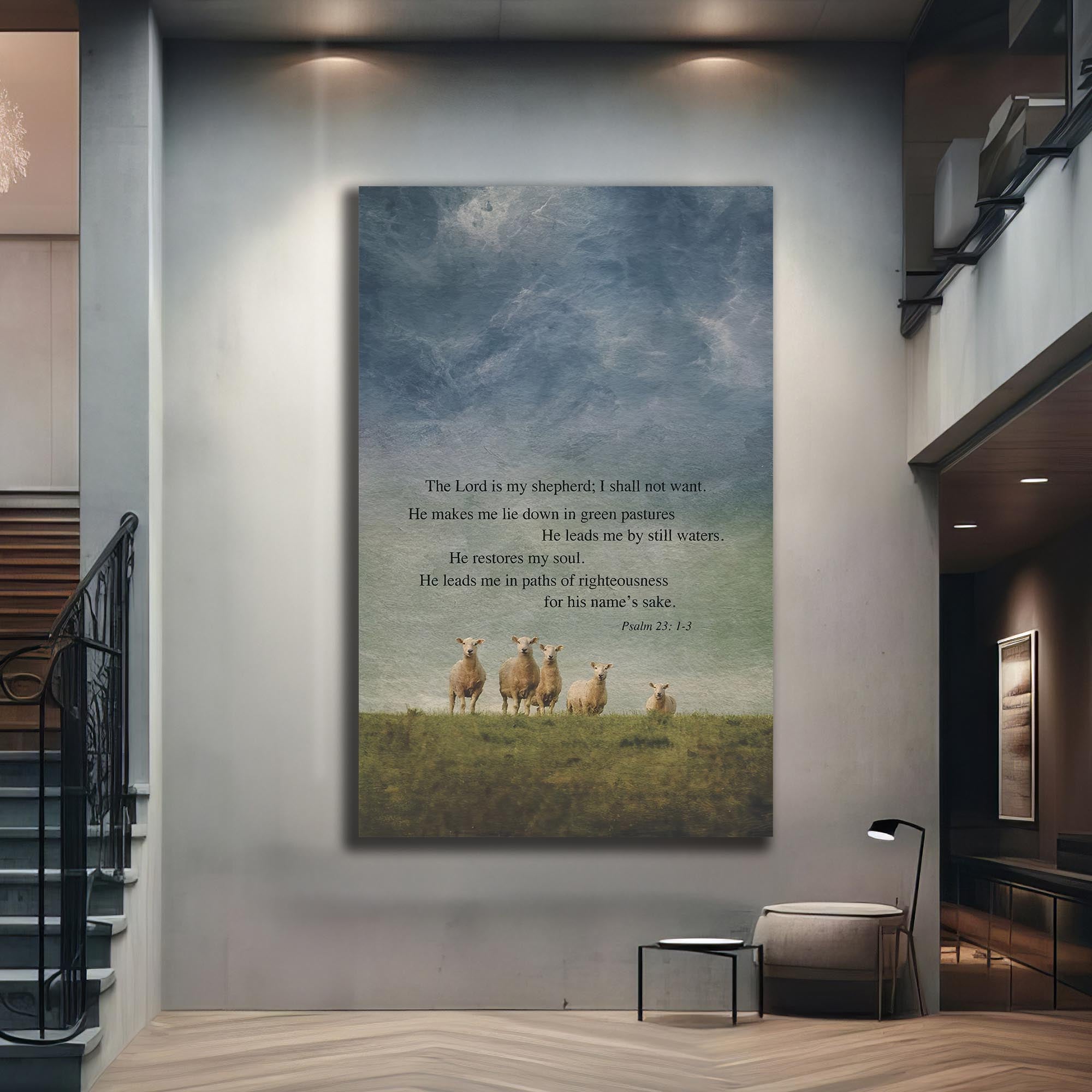 Artronauts Glass Print Psalm 23 Still Waters– Christian Tempered Glass Wall Art