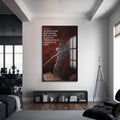 Artronauts Glass Print S | 72x46 cm | 28.3"x18.1" / Black The Lord Is My Light– Christian Tempered Glass Wall Art
