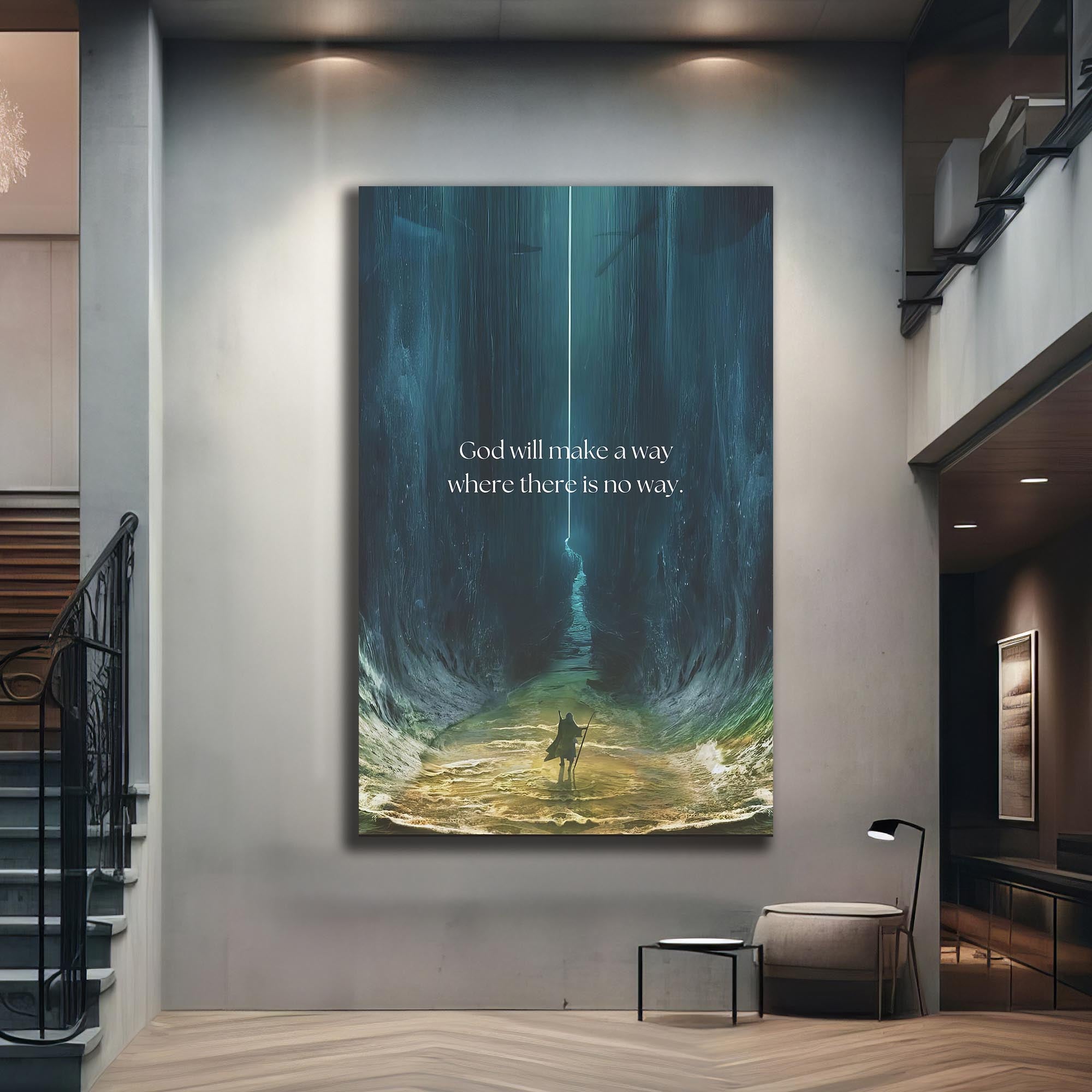 Artronauts Glass Print God Will Make a Way– Christian Tempered Glass Wall Art