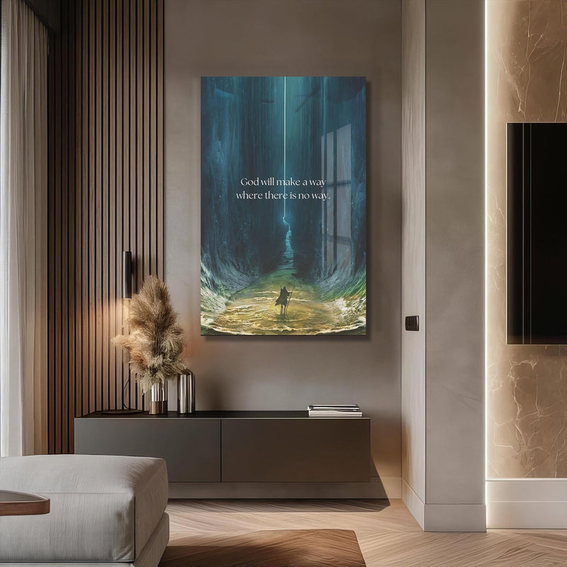 Artronauts Glass Print God Will Make a Way– Christian Tempered Glass Wall Art
