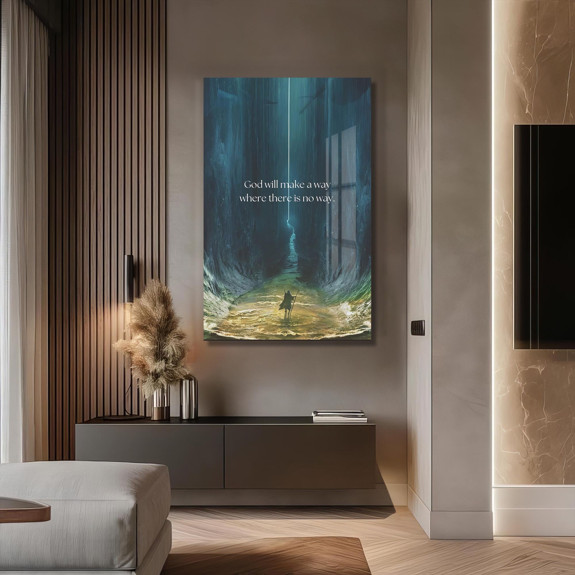 Artronauts Glass Print God Will Make a Way– Christian Tempered Glass Wall Art